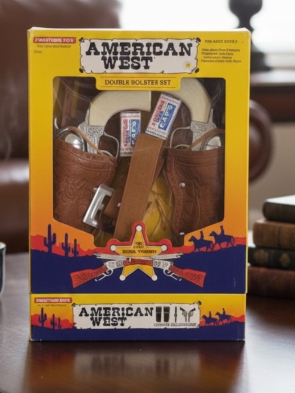 Tootsie Toy American West Double Holster Set with Die-Cast Metal Pistols